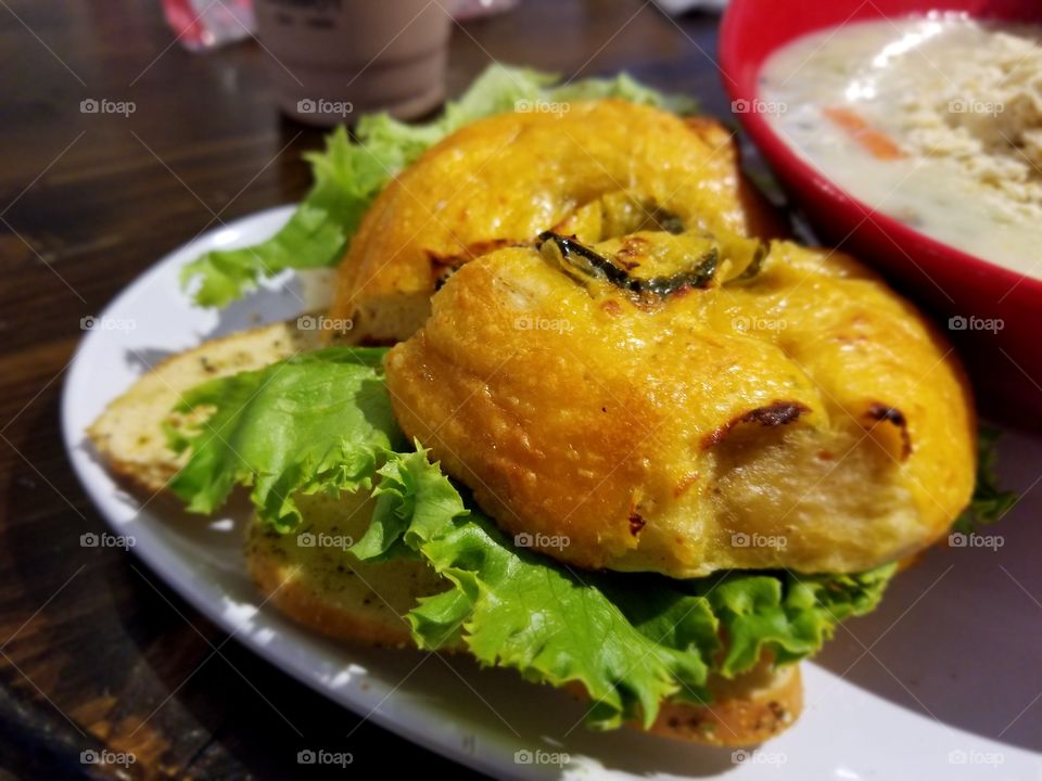 chicken bacon ranch bagel