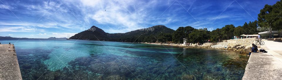 Panoramic Mallorca beach cove