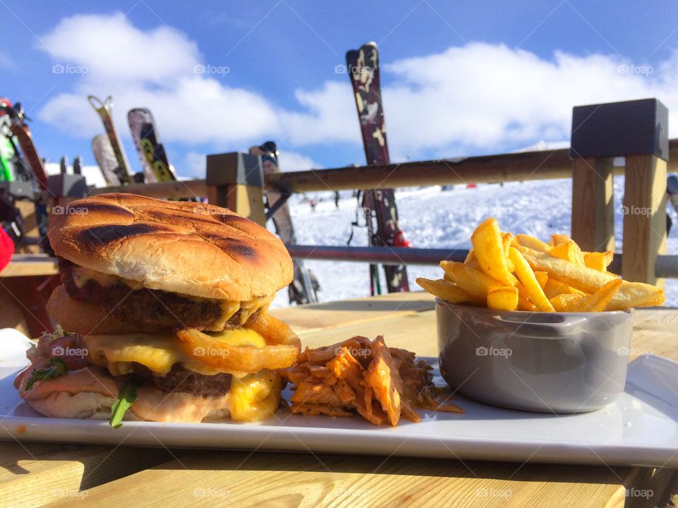 Close-up of food on table