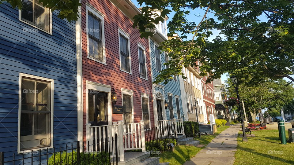 Georgian facades in Charlottetown, P.E.I., Canada