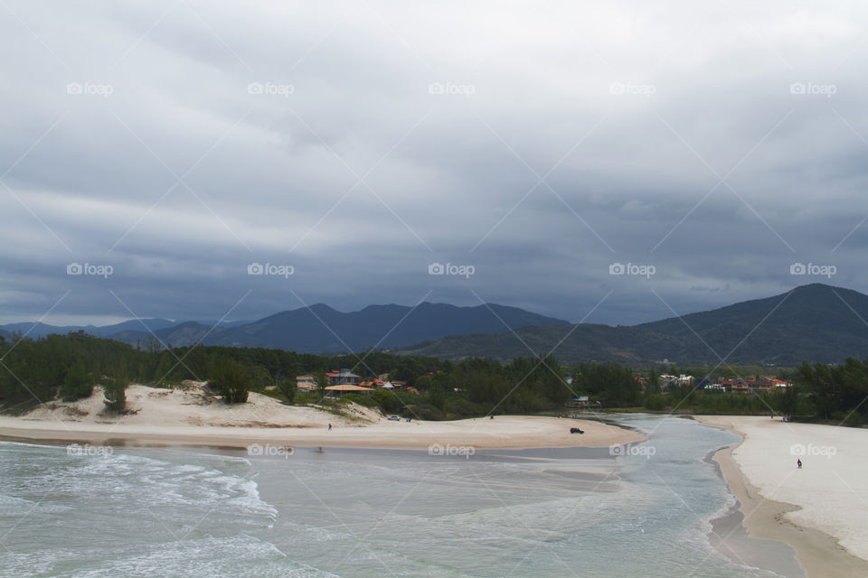 Ferrugem Beach in Santa Catarina Brazil.