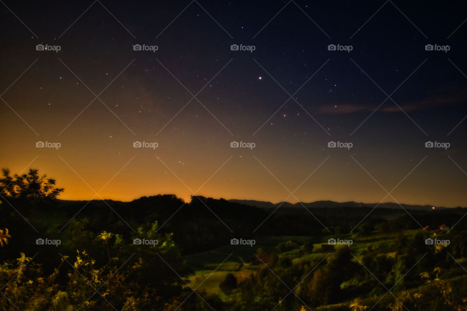 Clear night skies in Zagorje, Croatia