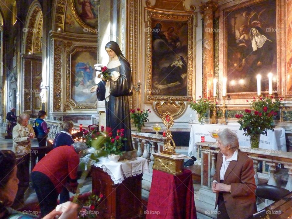 Devoters. A church in Rome