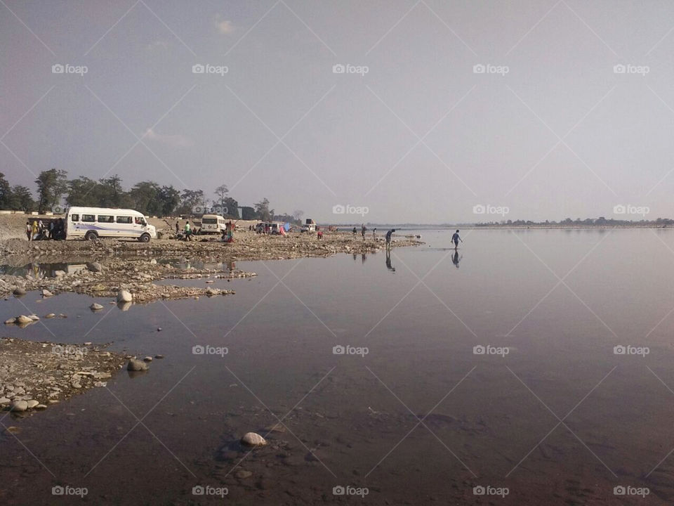 Picnic place near the Subansiri River in Assam.