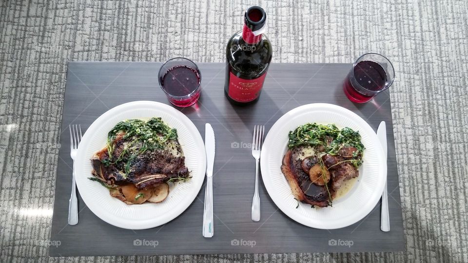 Dinner for two with wine