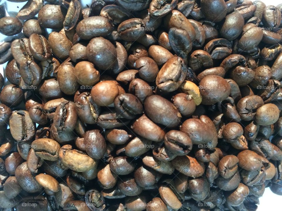 Coffee beans closeup