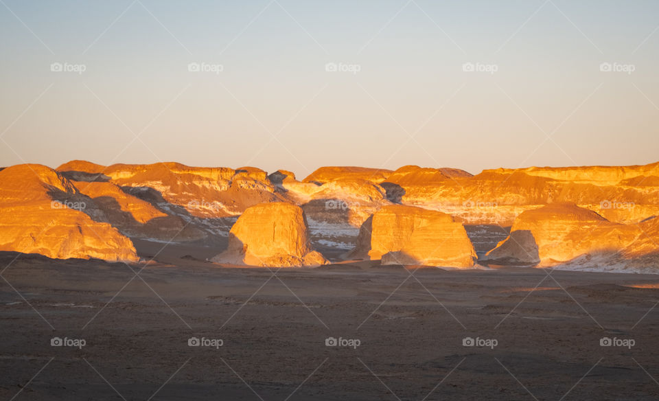 Beautiful shape of natural stone in White desert Egypt