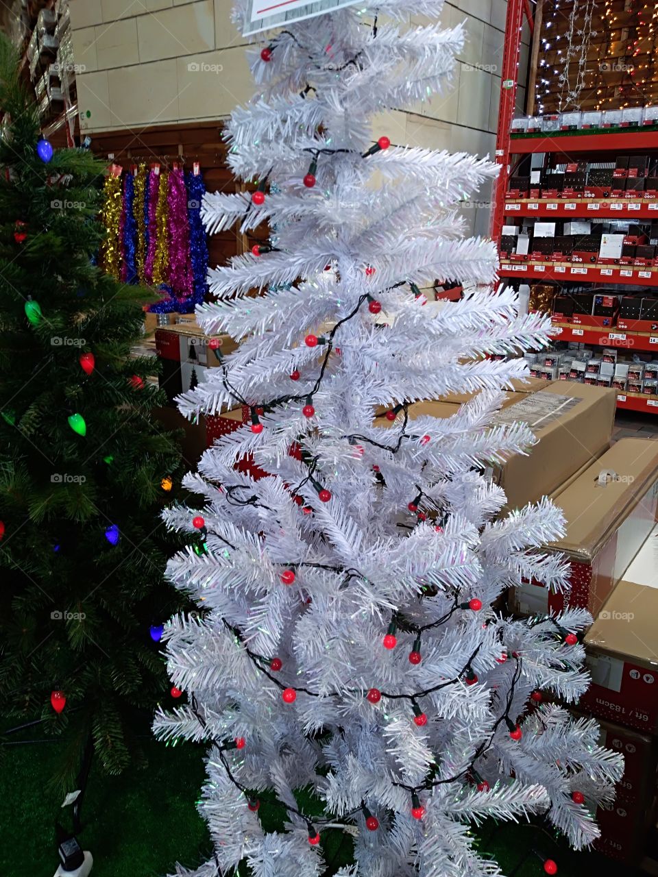 white Christmas tree