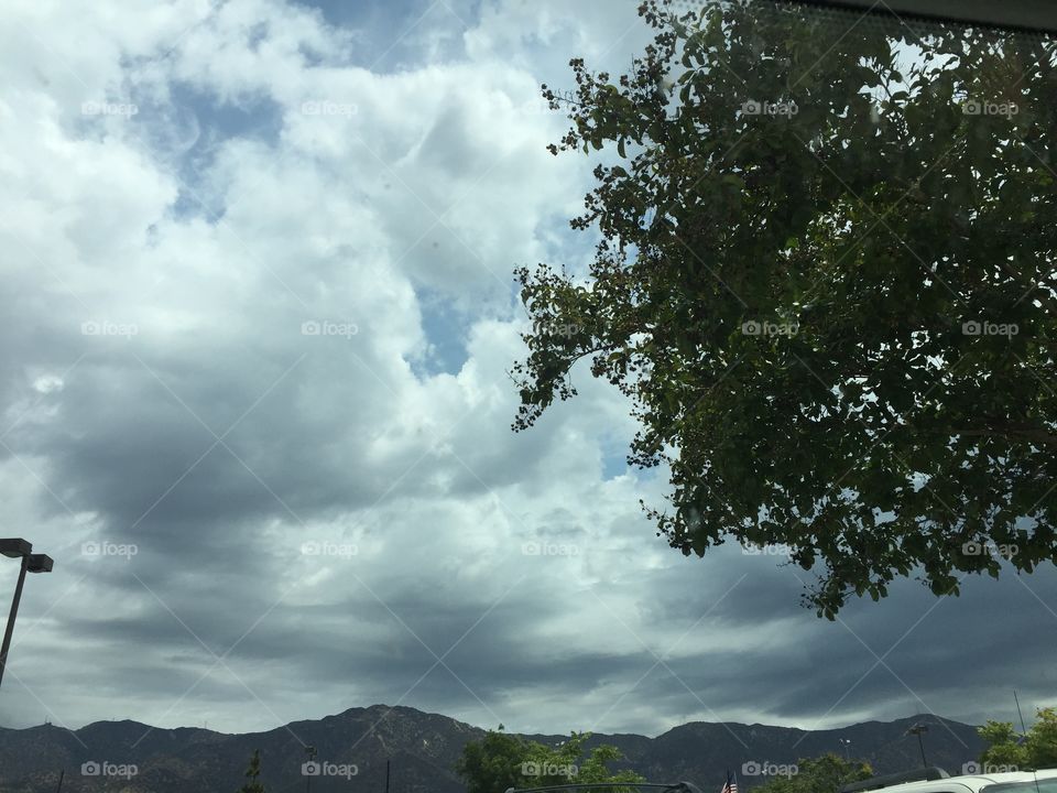 California summer rain. After heavy rain and thunder, the after math left a beautiful cloudy sky