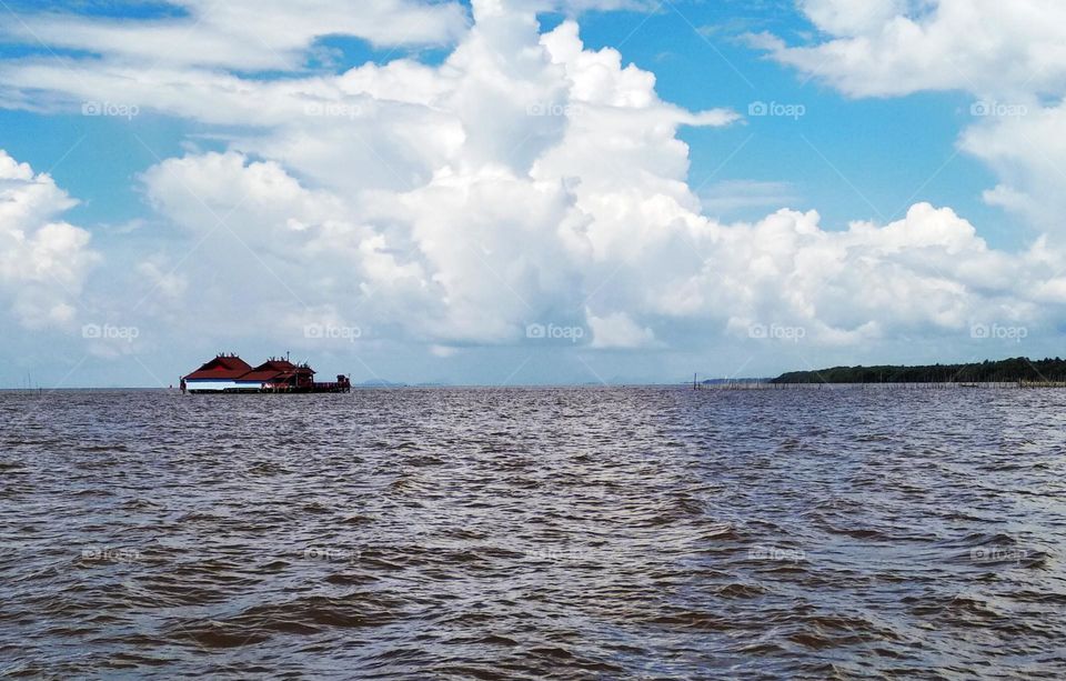 Cloudscape, the beauty of the clouds in the blue sky.