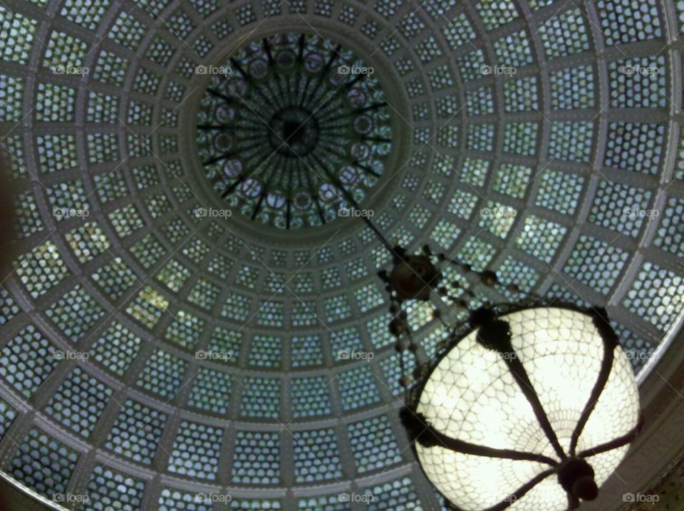 Things are looking up. Dome of the Chicago Cultural Arts Center