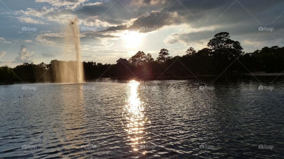 Sunset at Herman Park Houston 