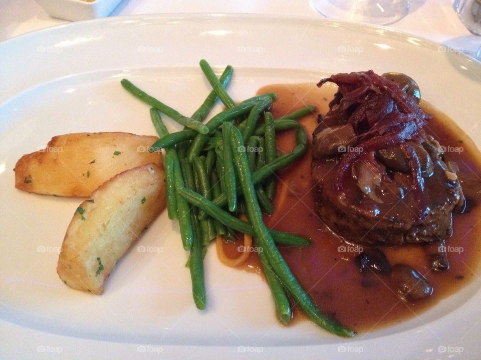 Steak dinner. Night out for dinner 