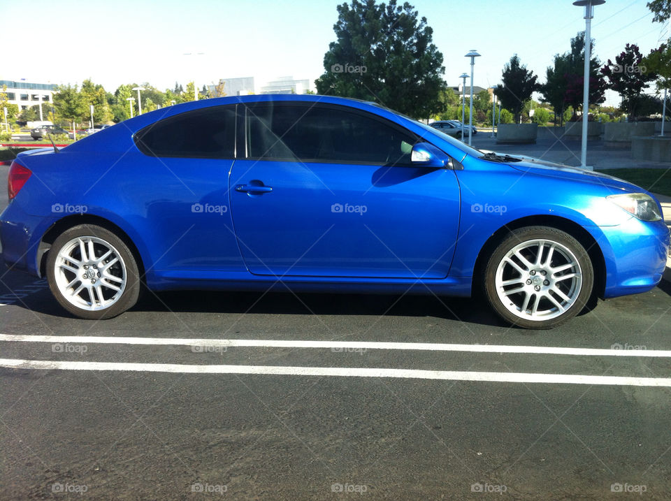 car blue door parking by gene916