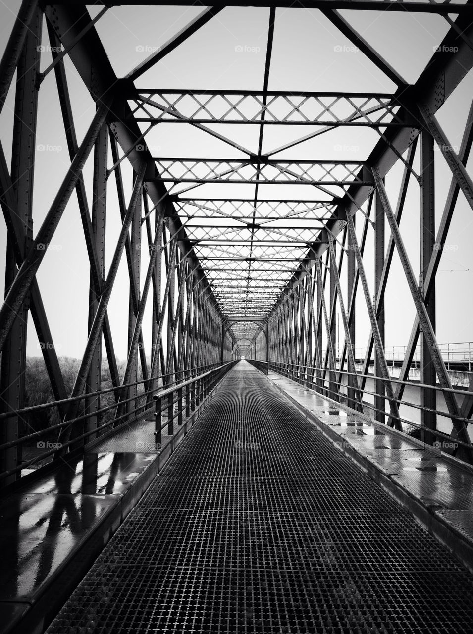 road metal bridge blackandwhite by themuttley