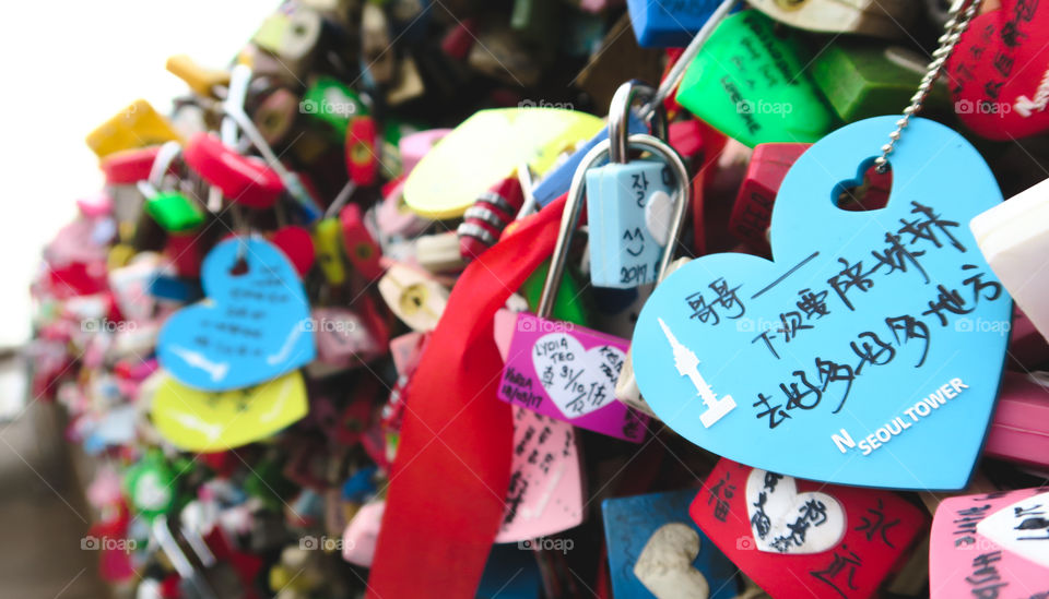 Padlock Love at Namsan Tower, South Korea