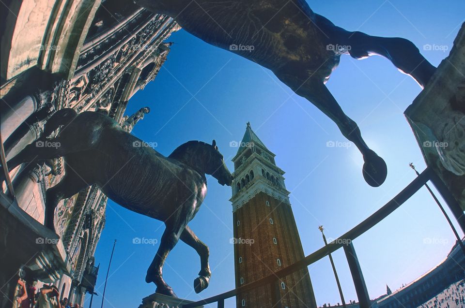 St Mark's Square in Venice from an unorthodox angle.