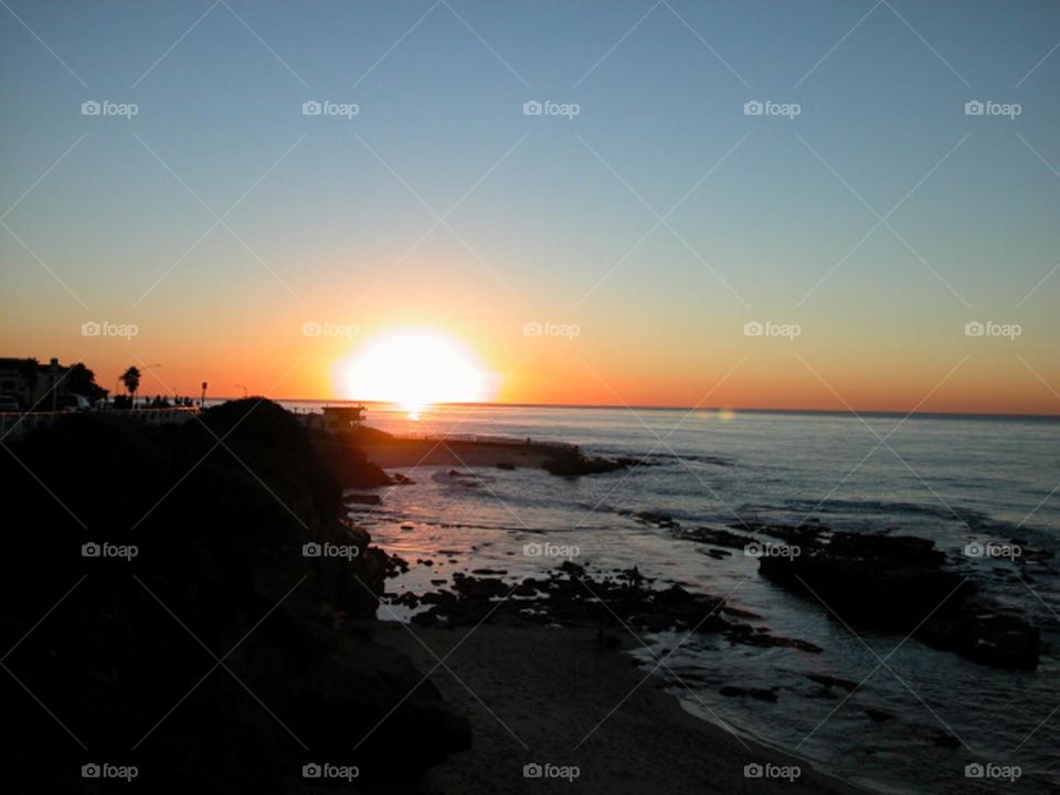 Amber sunset at Monterey, CA