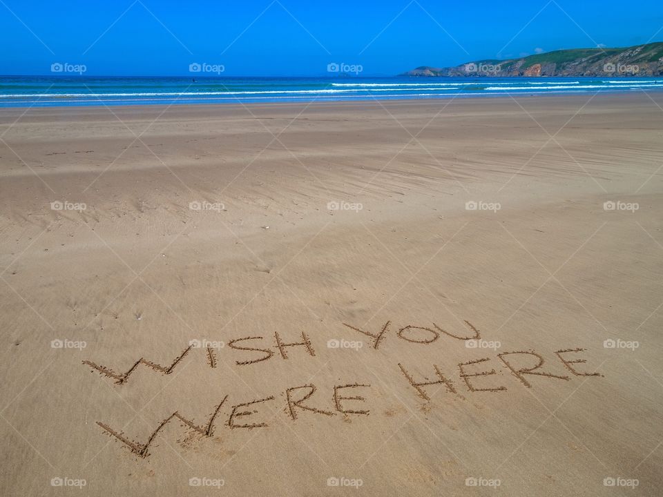 Wish you were here beach writing 