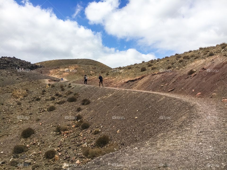 Volcanic land in Santorini, Greece