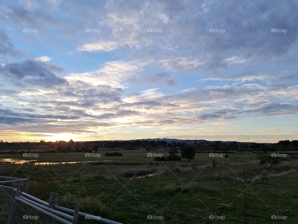 Back yard view Wallan, Victoria, Australia, Melbourne.. original shot