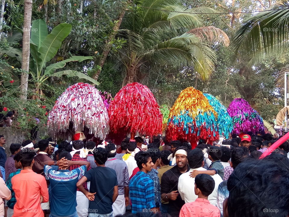 Kavadi going to the temple