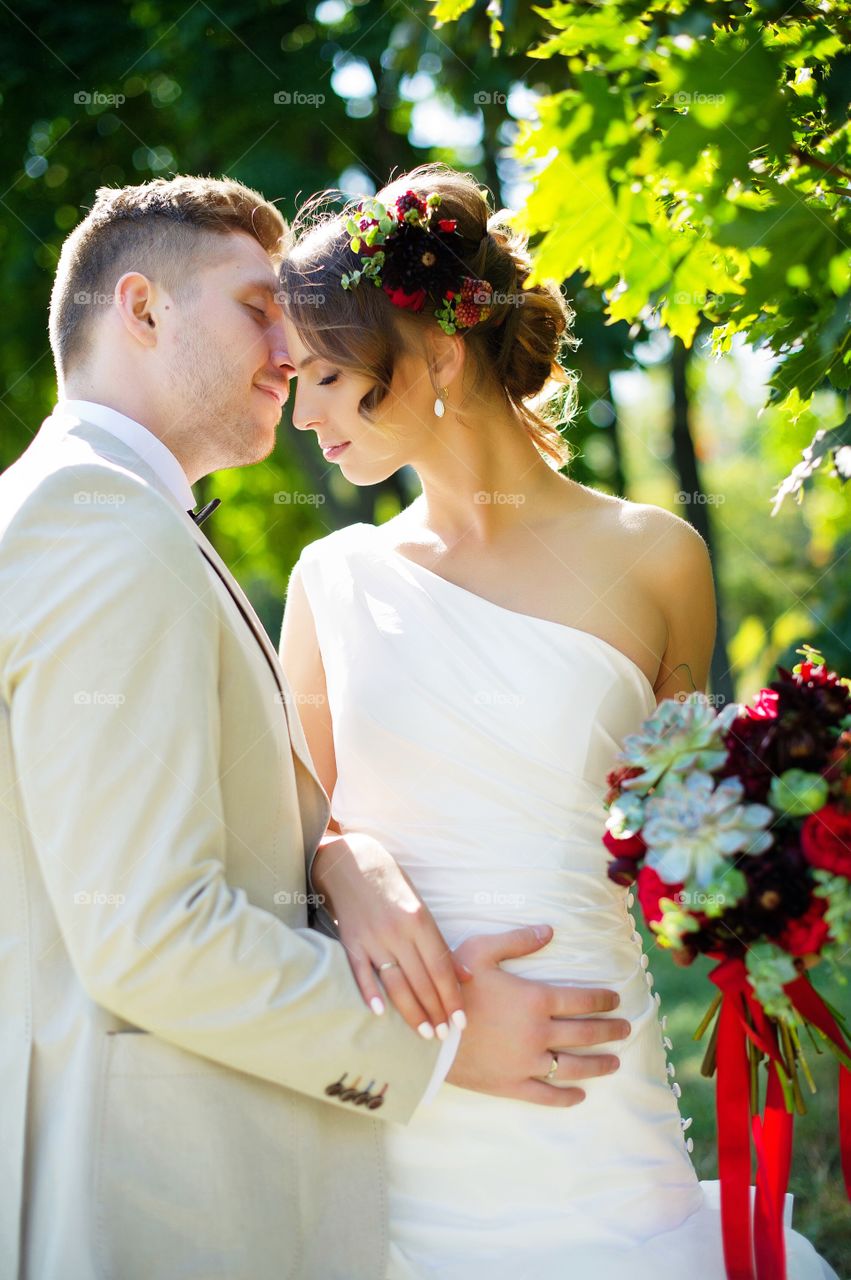 wedding, bride, groom, couple,. the bride, the groom, hugging, affection, beauty, feelings, love, couple, happiness, together, we, summer, wedding, kiss