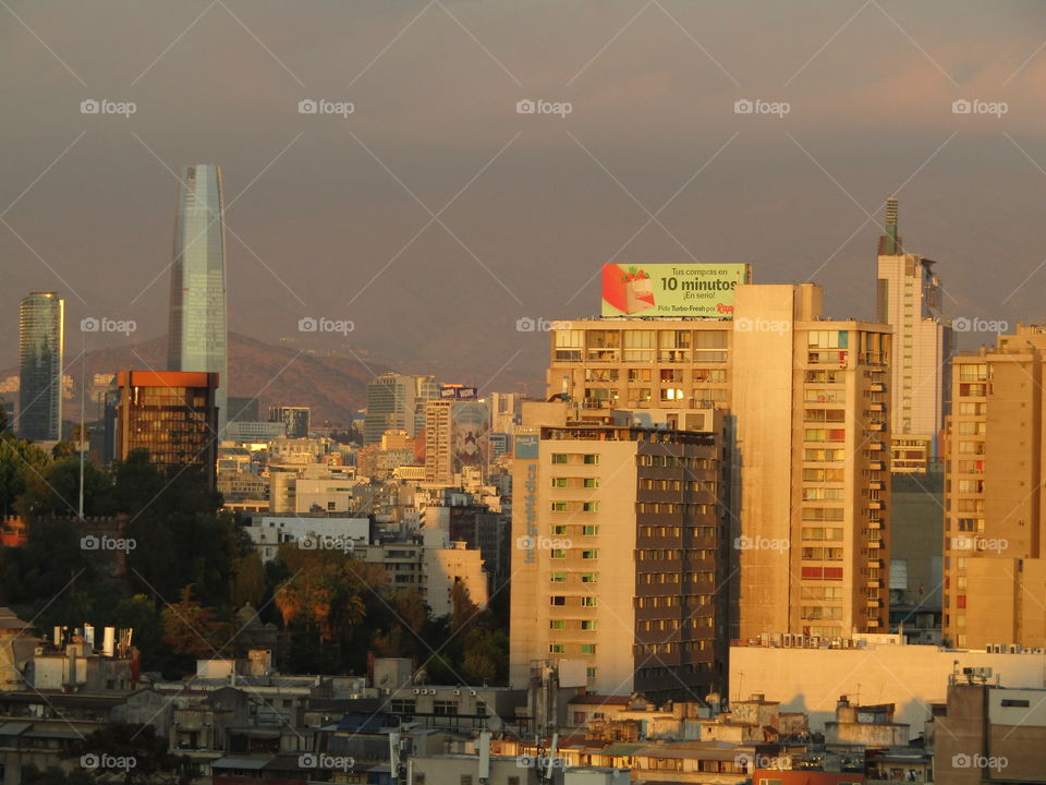 hermosa vista de la ciudad de Santiago Chile