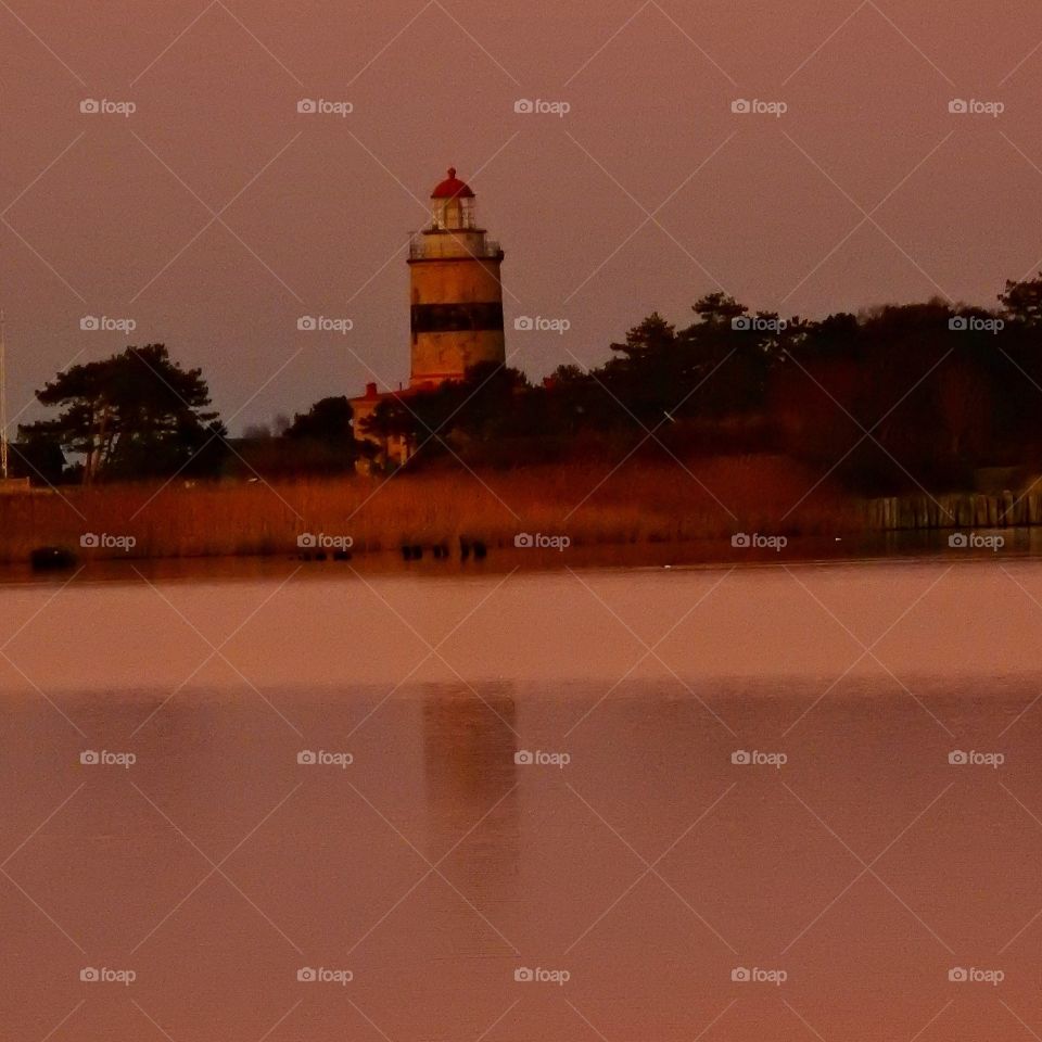 Lighthouse in dusk