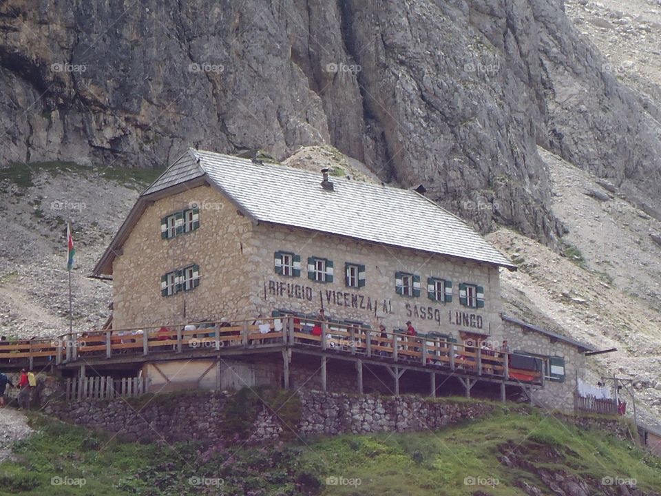 Shelter in Dolomiti . Shelter,Dolomiti,Italy