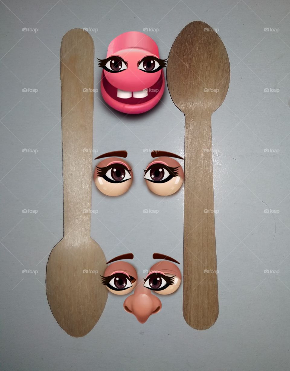 It is human lips smiling human face Disguise Happiness sporky anthropomorphic face portrait mystry close up