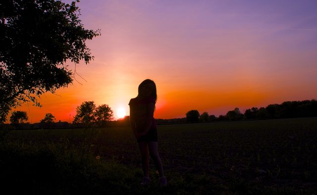 Enjoying the sunset. Enjoying the sunset in Michigan 