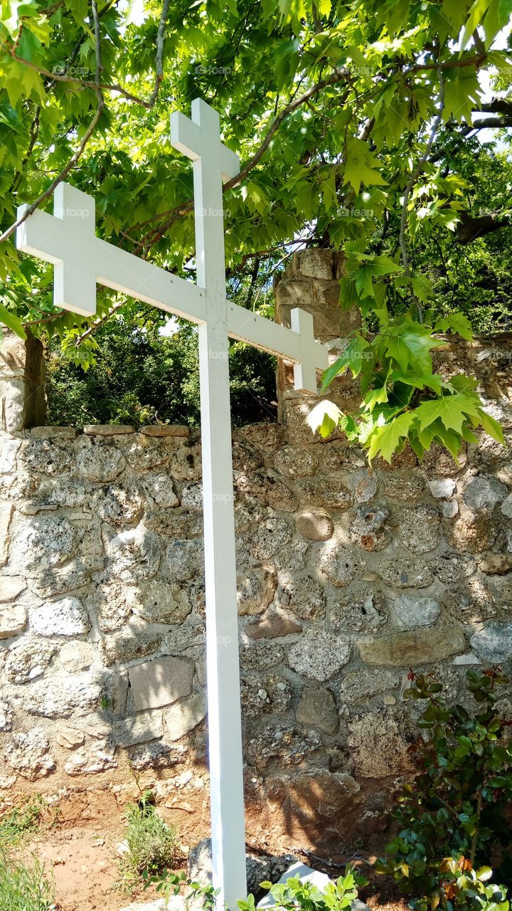 Encountering a cross in St Vlasios monastery in Korinthia,Greece