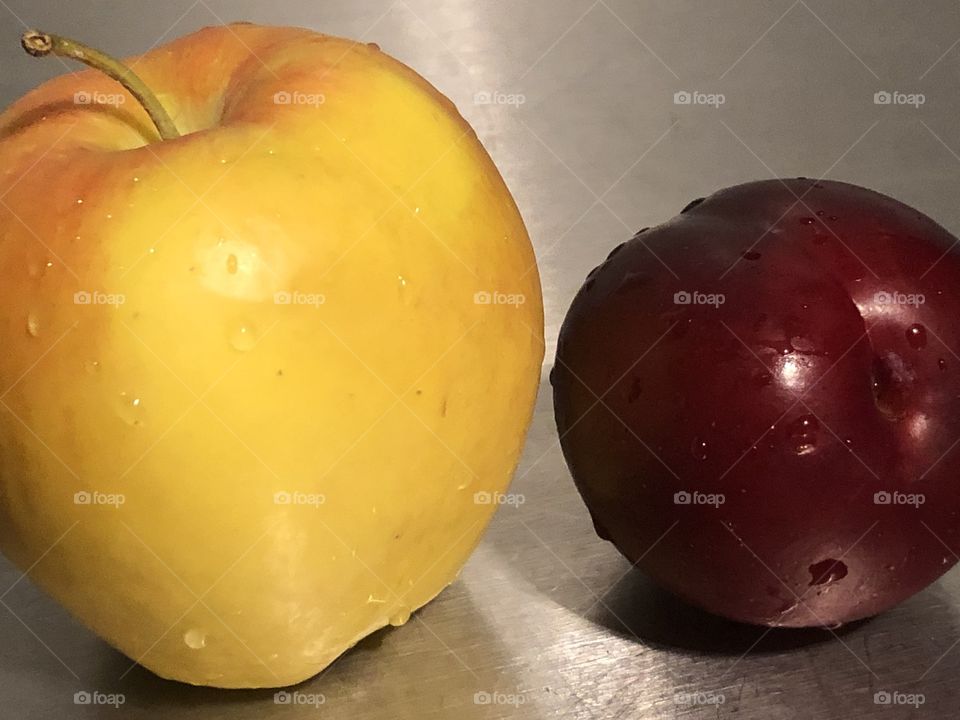 Apple and plum