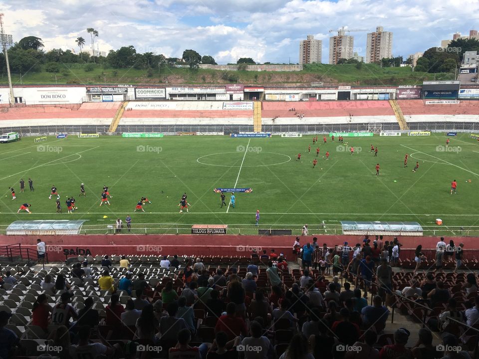 Estádio Jayme Cintra, em Jundiaí. Transmissão de Paulista x Red Bull Brasil pela Copa São Paulo de Futebol Sub19