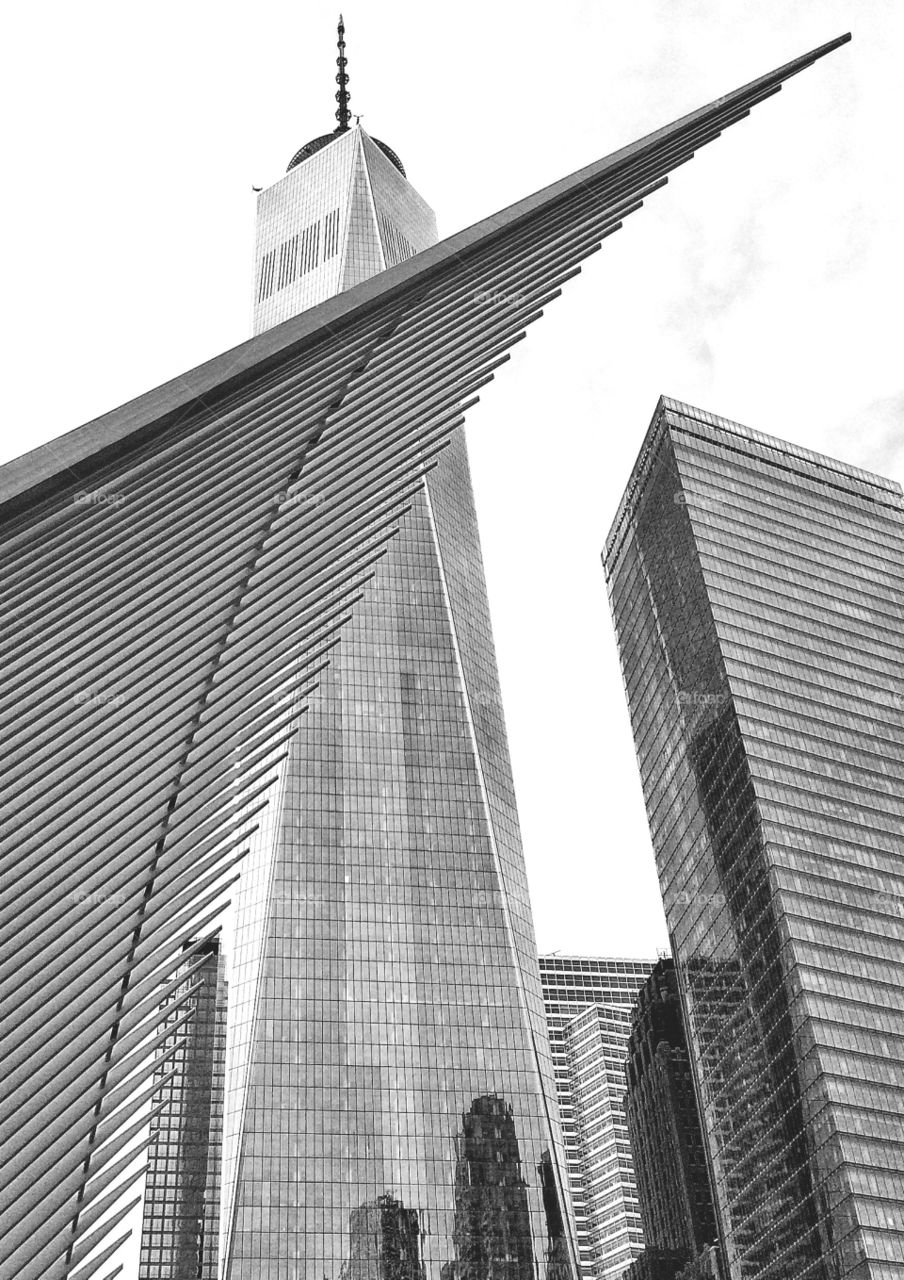 Low angle view of one world trade center