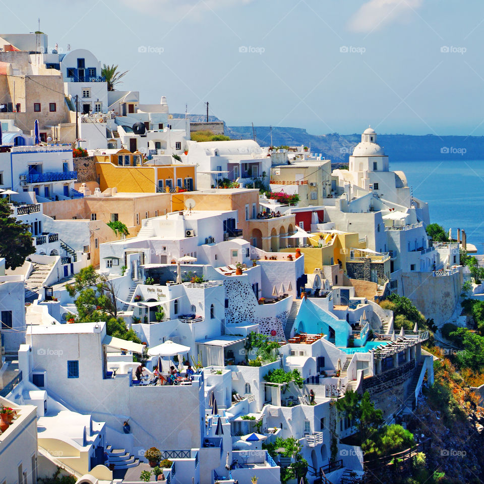 view of Fira town - Santorini ( from my greek series)