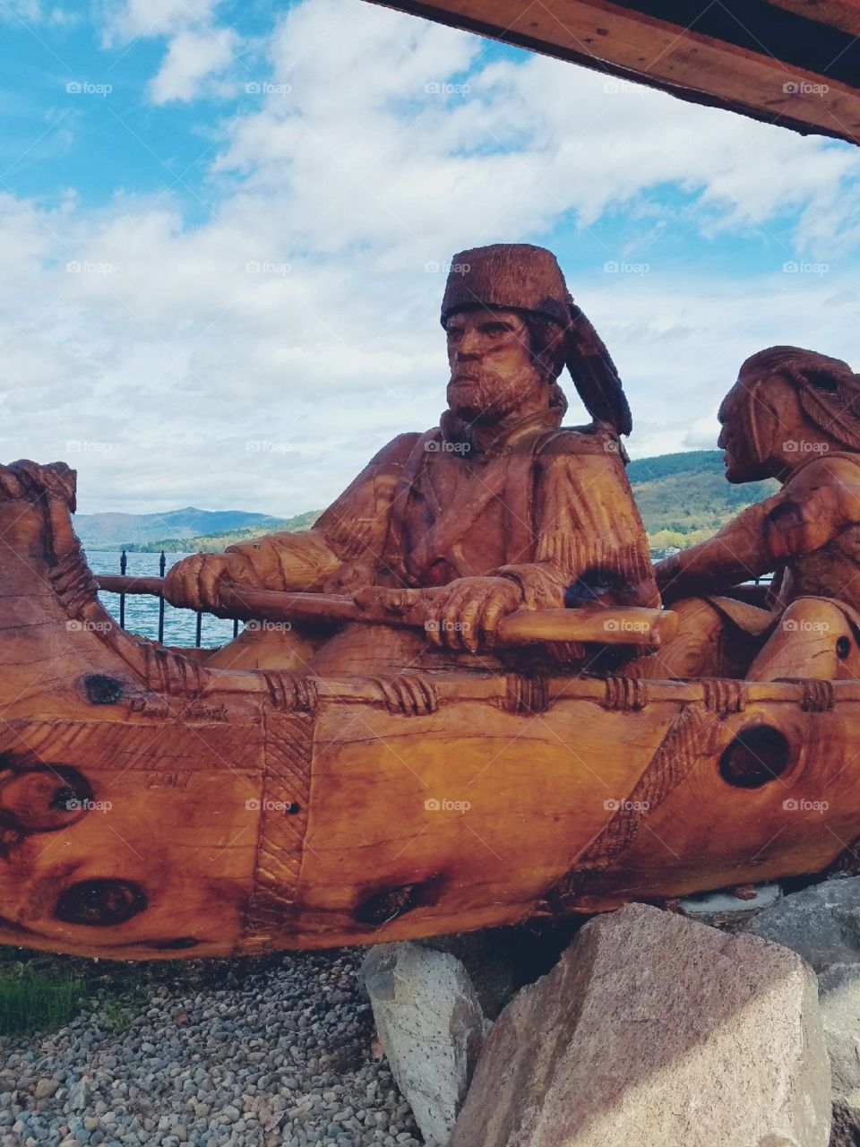 Canoe Carving in Lake George village !