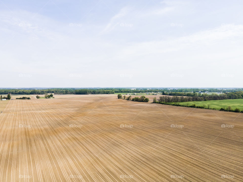 Rural Farming Landscape from the Sky 