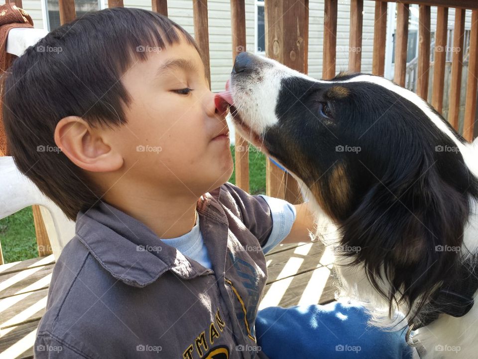 dog kiss