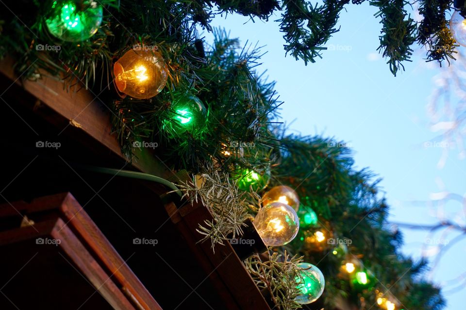 Freiburg Christmas market lights