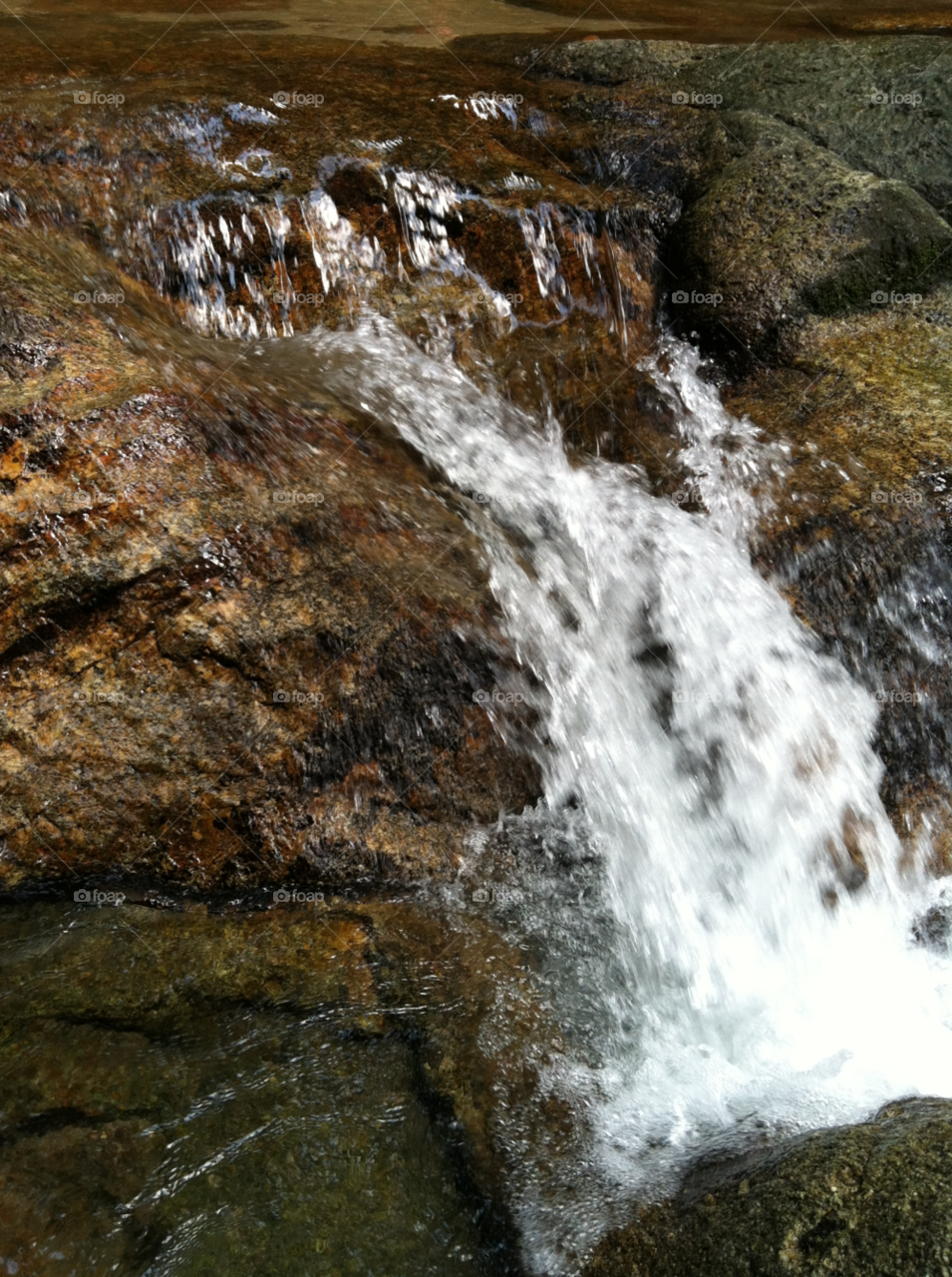 water waterfall river rocks by spiffysavannah