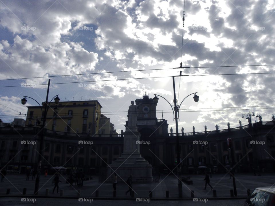 Naples, Italy, Piazza Dante, Via Toledo, facade 
