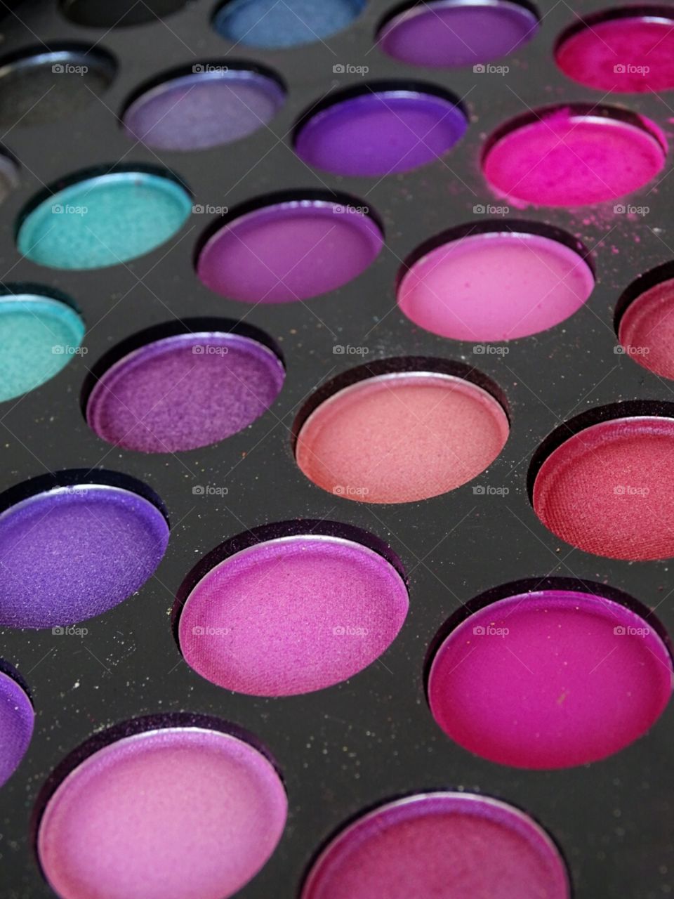 Beautiful rainbow colors of eye makeup