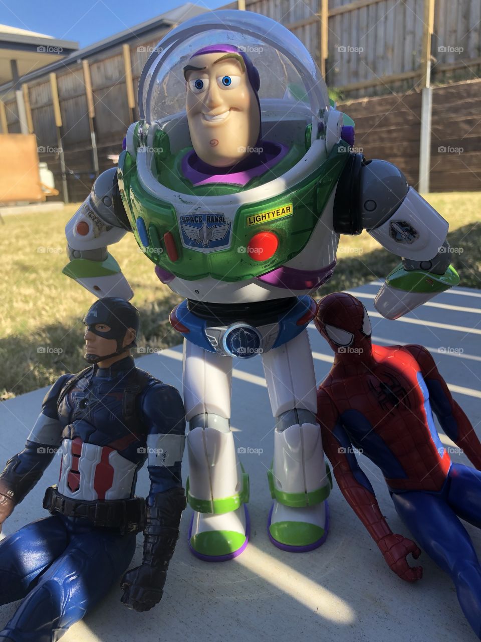 Captain America Buzz light year Spidey 