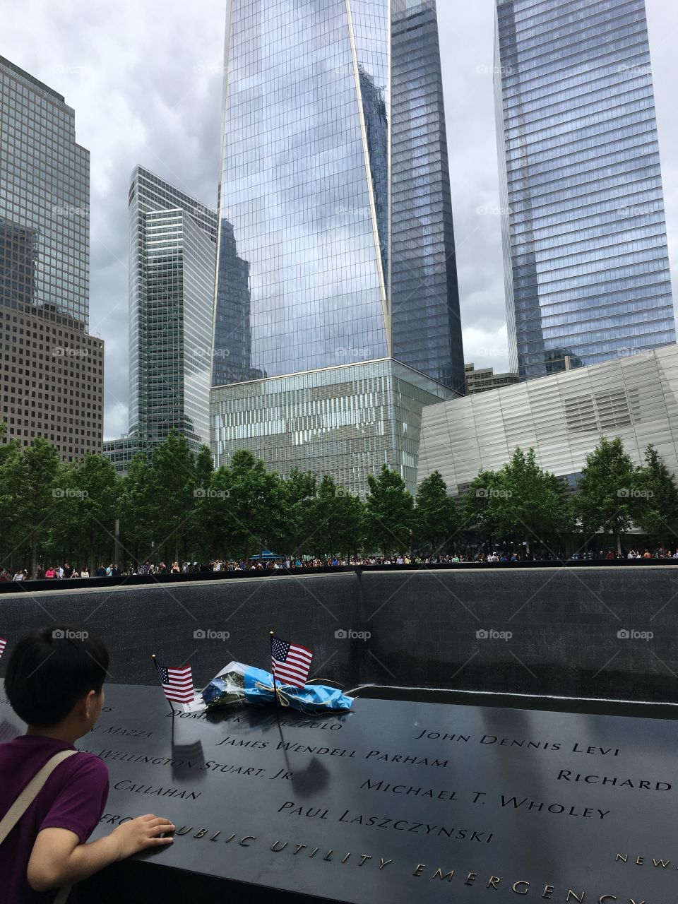 American flag at ground zero