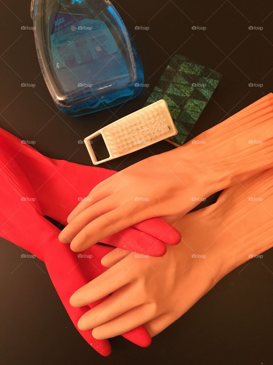 Ready for cleaning the house at spring