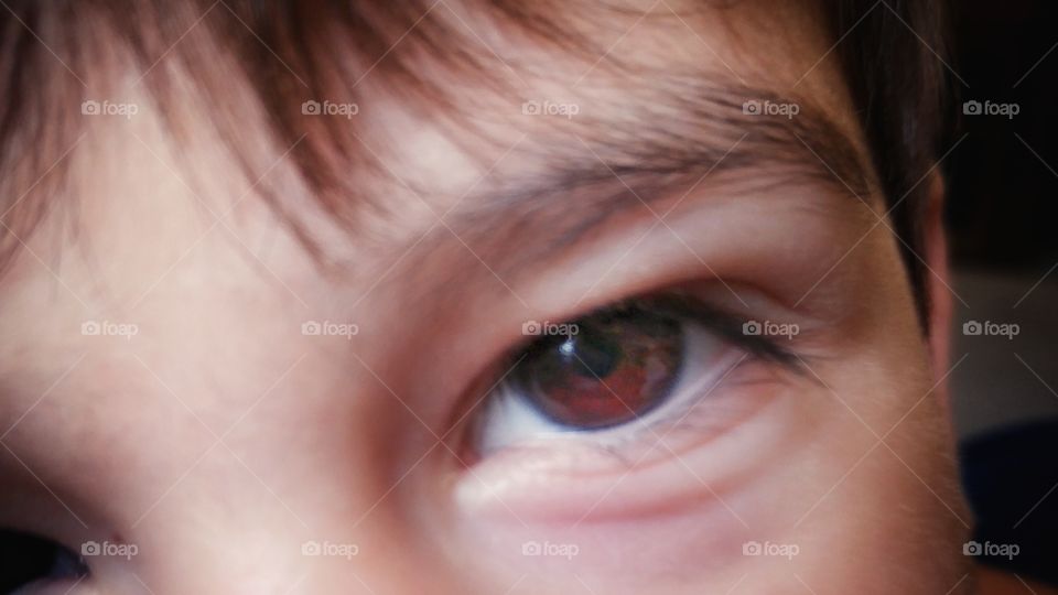 Close-up of a boy's eye