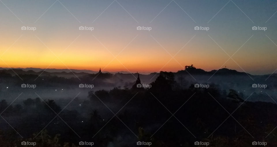 Another corner while waiting for sunrise in Myanmar