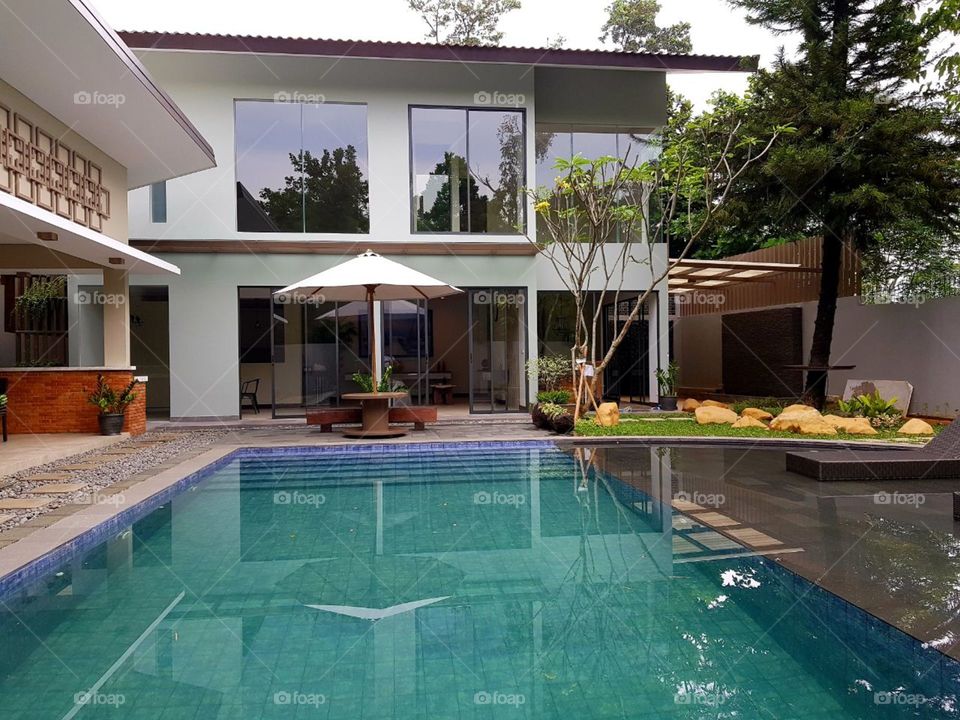 At the swimming pool